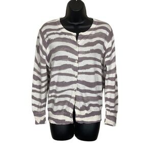 EUC J. Crew factory light cotton cardigan with buttons, women’s size large.